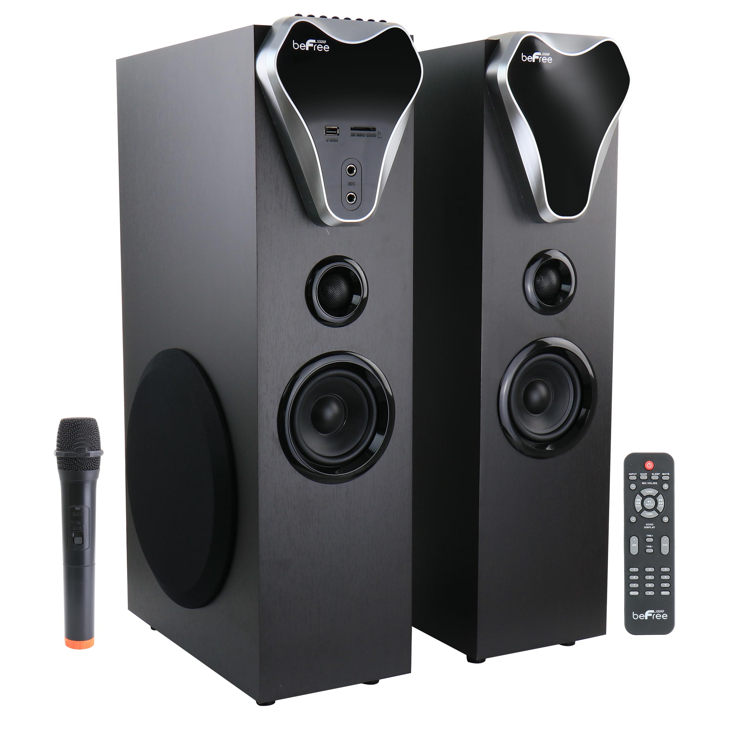 BFS-800 , beFree Sound 2.1 Channel Bluetooth Tower Speakers with Optical  Input